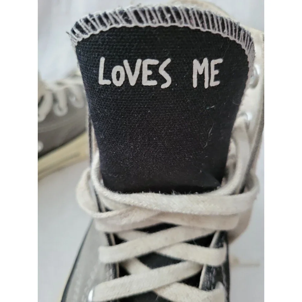 Converse Chuck 70 High Maybe Tomorrow Daisy Custom DIY Loves Me Not Size 6.5